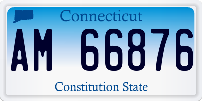 CT license plate AM66876