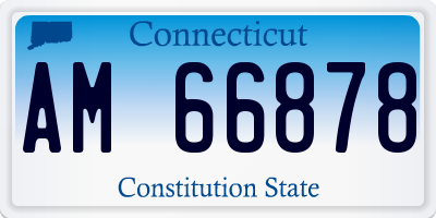 CT license plate AM66878