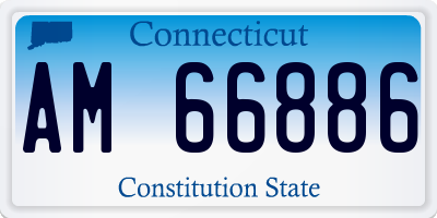 CT license plate AM66886