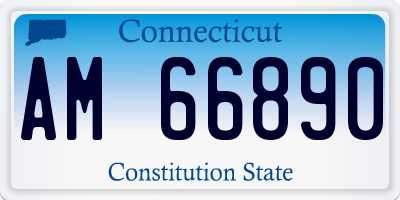 CT license plate AM66890