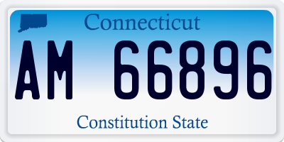 CT license plate AM66896