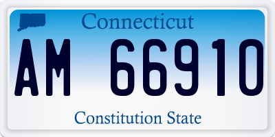 CT license plate AM66910