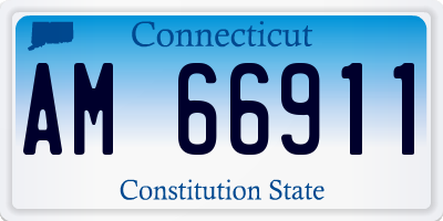 CT license plate AM66911
