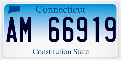 CT license plate AM66919