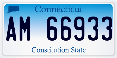 CT license plate AM66933