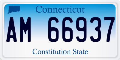 CT license plate AM66937