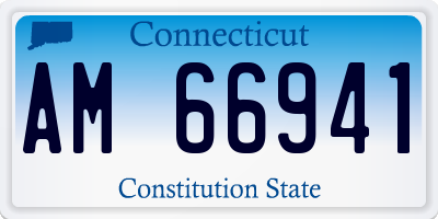 CT license plate AM66941