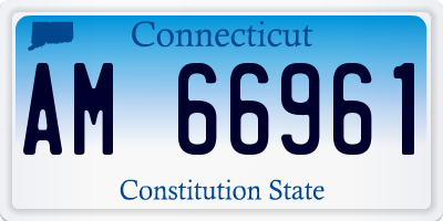 CT license plate AM66961