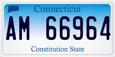 CT license plate AM66964