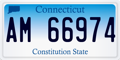 CT license plate AM66974