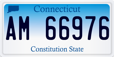 CT license plate AM66976