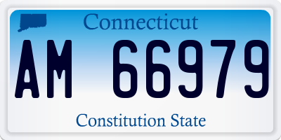 CT license plate AM66979