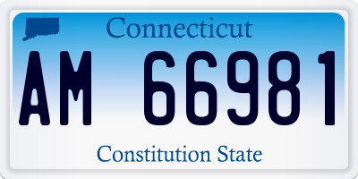 CT license plate AM66981