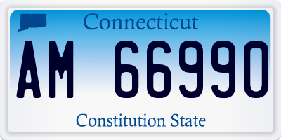 CT license plate AM66990