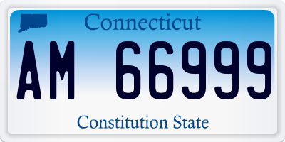 CT license plate AM66999