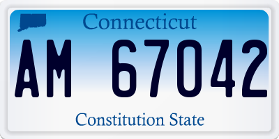 CT license plate AM67042