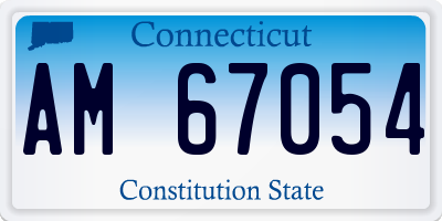 CT license plate AM67054