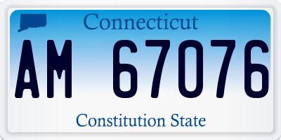 CT license plate AM67076