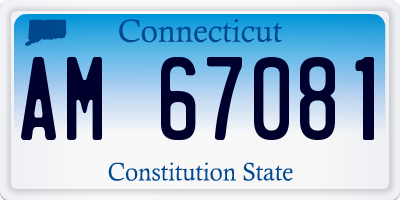 CT license plate AM67081