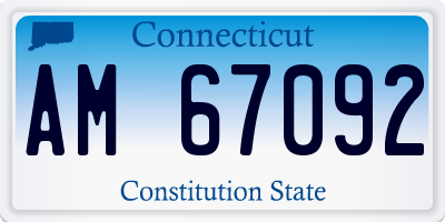 CT license plate AM67092
