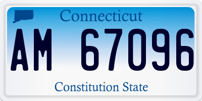 CT license plate AM67096