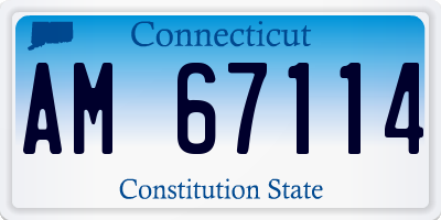 CT license plate AM67114