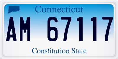 CT license plate AM67117