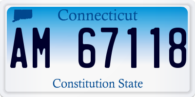 CT license plate AM67118