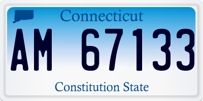 CT license plate AM67133
