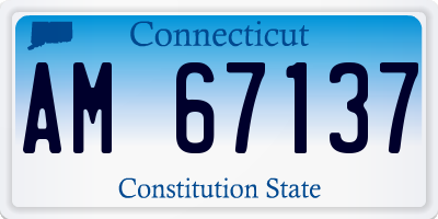 CT license plate AM67137