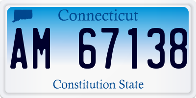 CT license plate AM67138