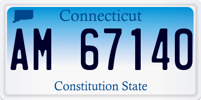 CT license plate AM67140