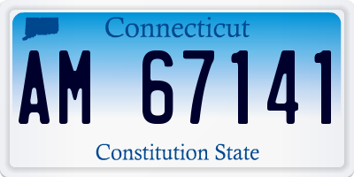 CT license plate AM67141