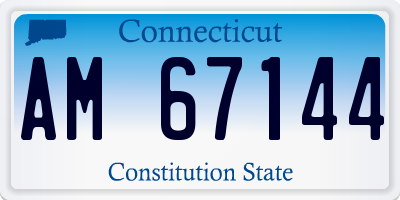 CT license plate AM67144