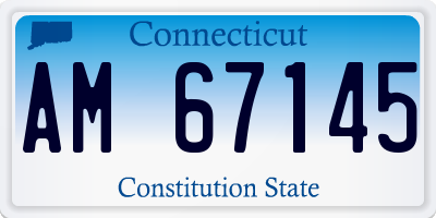 CT license plate AM67145