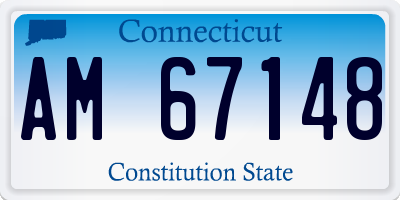 CT license plate AM67148
