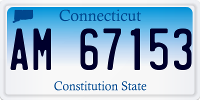 CT license plate AM67153
