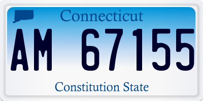 CT license plate AM67155