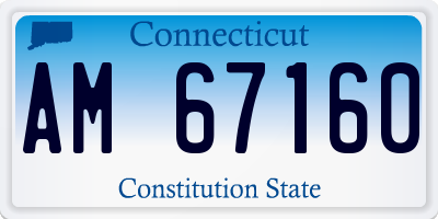 CT license plate AM67160