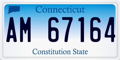 CT license plate AM67164