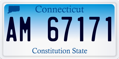 CT license plate AM67171