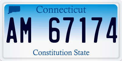 CT license plate AM67174