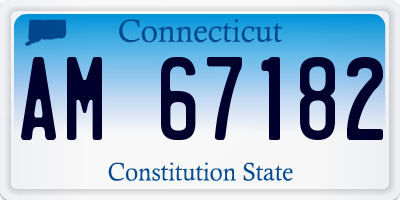 CT license plate AM67182
