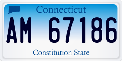 CT license plate AM67186