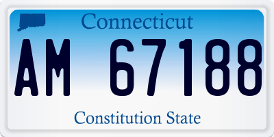 CT license plate AM67188