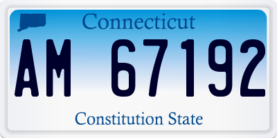 CT license plate AM67192