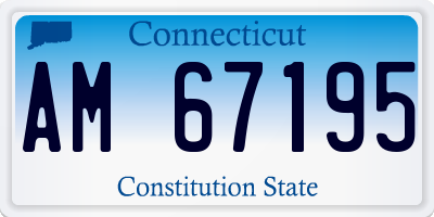 CT license plate AM67195