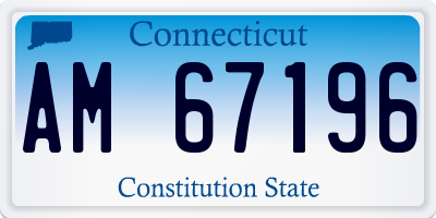 CT license plate AM67196