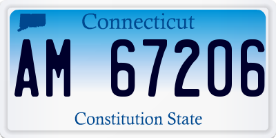 CT license plate AM67206