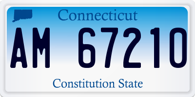 CT license plate AM67210